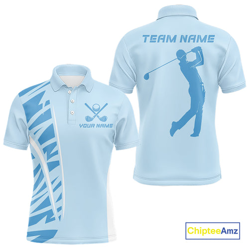 Blue Men golf polo shirts custom golf outfits for men, Gift for golf lovers NQS10850