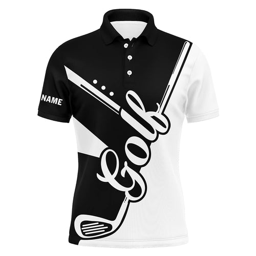 Black and white golf clubs Mens golf polo shirts custom golf outfits men, mens golf clothes NQS6126