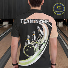 Load image into Gallery viewer, Pink and Green Gradient Bowling Shirts For Men Custom Bowling Team League Jersey, Gift For Bowler NQS10433