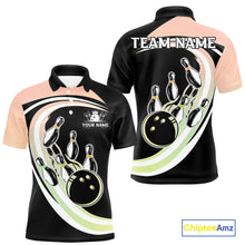Load image into Gallery viewer, Pink and Green Gradient Bowling Shirts For Men Custom Bowling Team League Jersey, Gift For Bowler NQS10433