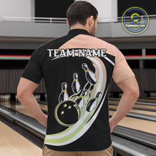 Load image into Gallery viewer, Pink and Green Gradient Bowling Shirts For Men Custom Bowling Team League Jersey, Gift For Bowler NQS10433