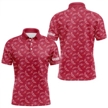 Load image into Gallery viewer, Pink Heart Wings pattern matching golf shirt for couple custom Couple Valentines golf polo shirts NQS9369