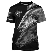 Load image into Gallery viewer, Walleye Fishing scales Custom 3D sun protection Performance long sleeve fishing shirts NQS4908