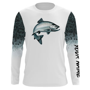 Chinook Salmon Fishing Custom long sleeve Fishing Shirts, personalized King salmon fishing apparel NQS577