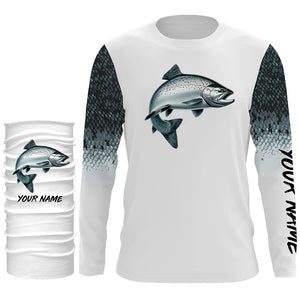 Chinook Salmon Fishing Custom long sleeve Fishing Shirts, personalized King salmon fishing apparel NQS577