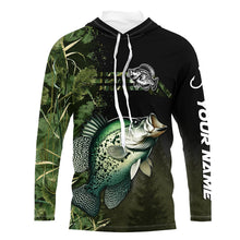 Load image into Gallery viewer, Crappie fishing camouflage Custom long sleeve Fishing Shirts for men, women, Crappie Fishing jerseys NQS4124