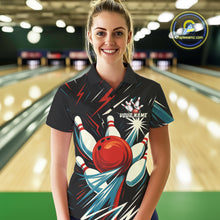 Load image into Gallery viewer, Lightning Thunder Retro Bowling Shirts For Women Custom Bowling Team League Jersey, Gift For Bowlers NQS10867