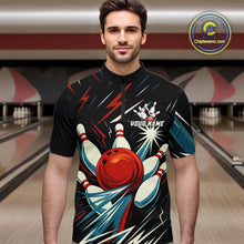 Load image into Gallery viewer, Lightning Thunder Retro Bowling Shirts For Men Custom Bowling Team League Jersey, Gift For Bowlers NQS10867