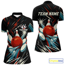 Load image into Gallery viewer, Lightning Thunder Retro Bowling Shirts For Women Custom Bowling Team League Jersey, Gift For Bowlers NQS10867