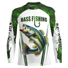 Load image into Gallery viewer, Bass fishing green camo Custom Funny Fishing Shirts, Gift For Fisherman NQS5456