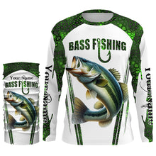 Load image into Gallery viewer, Bass fishing green camo Custom Funny Fishing Shirts, Gift For Fisherman NQS5456