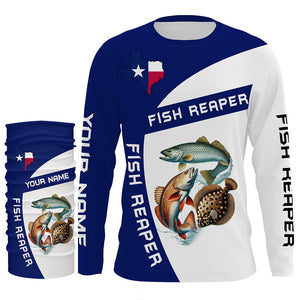 Texas Slam Redfish, Speckled Trout, Flounder Fishing Customize Name 3D All Over Printed Shirts NQS455