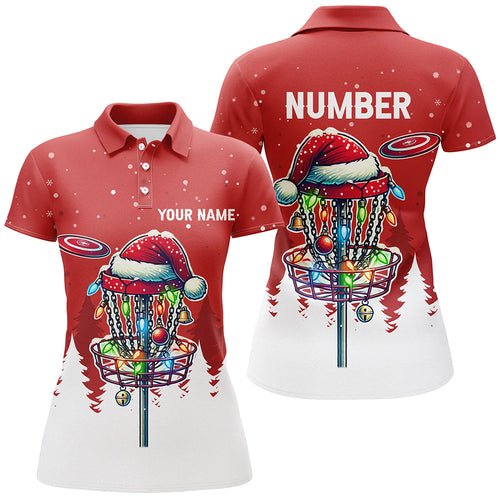 Christmas Women disc golf polo shirts custom Christmas disc golf basket frisbee golf jerseys NQS8940