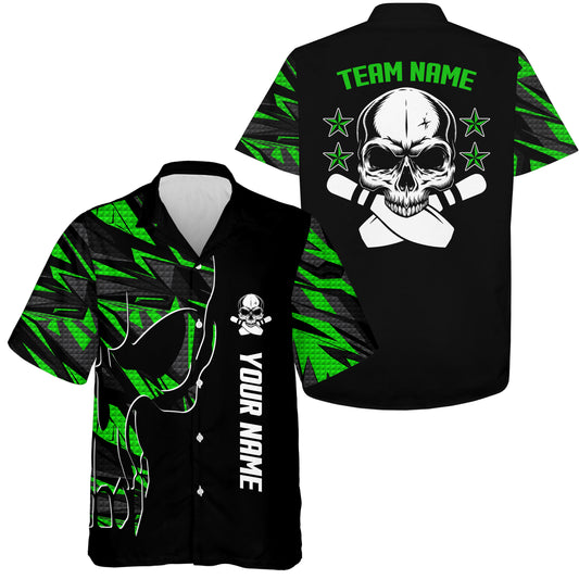 Custom Hawaiian bowling shirt for bowling – personalized team jersey front view
