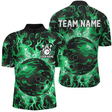 Load image into Gallery viewer, Green camo Bowling ball Mens bowling shirts custom bowling jerseys, bowl gifts for men NQS7628