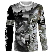 Load image into Gallery viewer, The Wolf Winter Camo Predators Hunting Customize Name 3D All Over Printed Shirts Personalized gifts NQS717