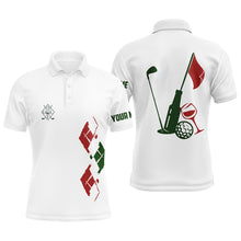 Load image into Gallery viewer, Mens golf polo shirts custom vintage golf and wine golf clubs Christmas polo shirts NQS6598