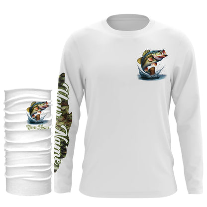 Largemouth Bass fishing Custom name Long sleeve Fishing Shirts, Bass Fishing jerseys NQS4340
