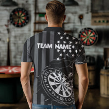 Load image into Gallery viewer, Personalized Black American flag Lightning thunder Custom Dart Team Shirts For Mens Darts Jersey NQS9539