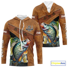 Load image into Gallery viewer, Crappie fishing UV protection custom name fishing shirts, performance shirts for men, women, kid NQS10264