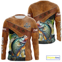 Load image into Gallery viewer, Crappie fishing UV protection custom name fishing shirts, performance shirts for men, women, kid NQS10264