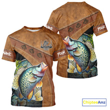 Load image into Gallery viewer, Crappie fishing UV protection custom name fishing shirts, performance shirts for men, women, kid NQS10264