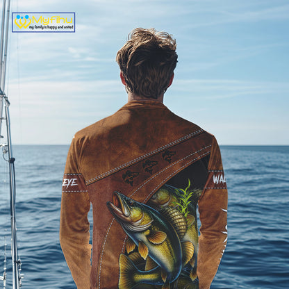 Musky fishing UV protection custom name fishing shirts, performance shirts for men, women, kid NQS10266