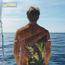 Load image into Gallery viewer, Musky fishing UV protection custom name fishing shirts, performance shirts for men, women, kid NQS10266