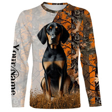 Load image into Gallery viewer, Coonhound dog hunting orange camo Custom Name Full Printing Shirts, best coon hunting dog Hunting Gift NQS4136