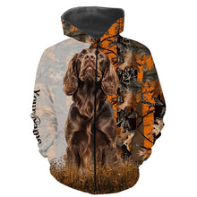 Load image into Gallery viewer, Boykin spaniel dog hunting orange camo Custom Name Full Printing Shirts, Boykin spaniel Hunting Gifts NQS4138