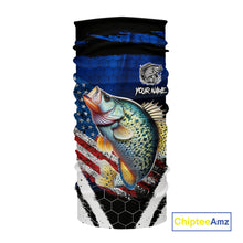 Load image into Gallery viewer, Crappie fishing American Flag Custom patriotic long sleeve team Crappie fishing shirts | Blue NQS10685