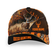 Load image into Gallery viewer, Deer hunting Custom orange camo hunting hat, deer hat Unisex Hunting Baseball hat NQS3065