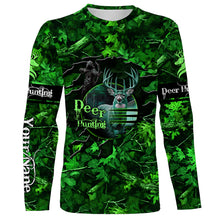 Load image into Gallery viewer, Country Girl Deer hunting green camo Custom Name all over printed shirts, Hunting gift for hunter girl NQS4373