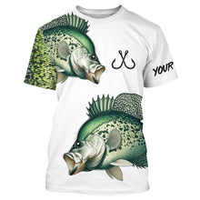 Load image into Gallery viewer, Crappie Fishing green scales Custom long sleeve Fishing Shirts, personalized Fishing jerseys NQS4982