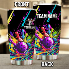 Load image into Gallery viewer, 1PC Colorful bowling Custom Stainless Steel Tumbler Cup, personalized Team bowling gifts for bowlers NQS9886