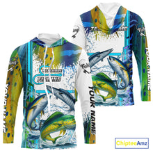 Load image into Gallery viewer, Mahi Mahi, Wahoo, Tuna slam fishing scales custom fishing team jerseys, Offshore fishing apparel NQS9997