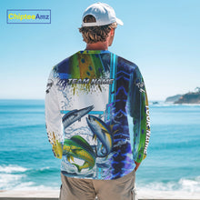 Load image into Gallery viewer, Mahi Mahi, Wahoo, Tuna slam fishing scales custom fishing team jerseys, Offshore fishing apparel NQS9997
