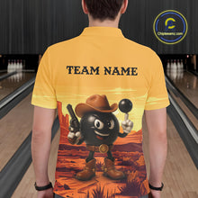 Load image into Gallery viewer, Funny Bowling Cowboy gun desert Mens Bowling Polo, 1/4 Zip Shirts Custom Funny bowling team jerseys NQS11127