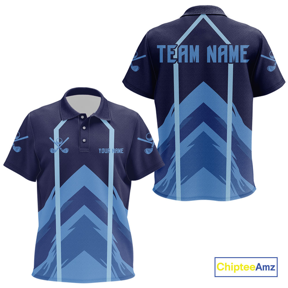 Golf polo shirts For Kid custom team Kid golf top, unique golf gifts | Blue NQS10015