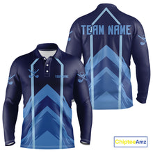 Load image into Gallery viewer, Golf polo shirts For Mens custom team mens golf top, unique golf gifts | Blue NQS10015