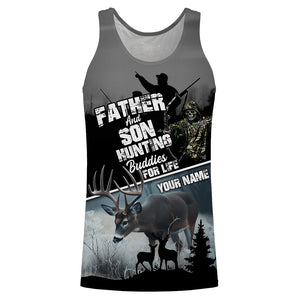 Father and Son Hunting Buddies For Life Deer Hunting bow hunter Grim Reaper Custom Name hunting apparel NQS744