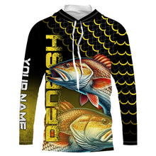 Load image into Gallery viewer, Redfish puppy drum fishing custom Performance Long Sleeve UV protection shirt NQS1040