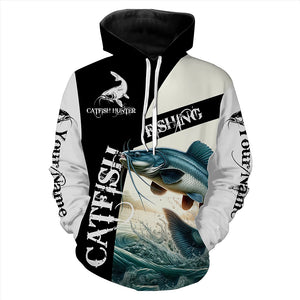 Catfish Fishing Customize Name Hoodie, Personalized Fishing Gift For Adult, Kid NQS383