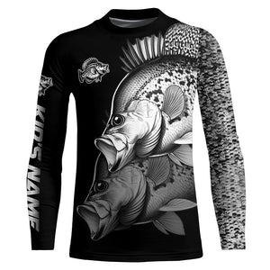 Black Crappie performance Fishing Shirts Custom Crappie Fishing Long Sleeve Tournament Fishing Shirts NQS7678