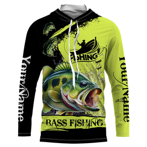 Largemouth Bass fishing Custom Name performance long sleeve fishing shirts uv protection bass jerseys NQS3664