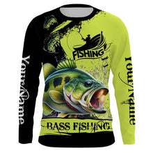 Load image into Gallery viewer, Largemouth Bass fishing Custom Name performance long sleeve fishing shirts uv protection bass jerseys NQS3664