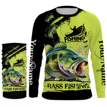 Load image into Gallery viewer, Largemouth Bass fishing Custom Name performance long sleeve fishing shirts uv protection bass jerseys NQS3664