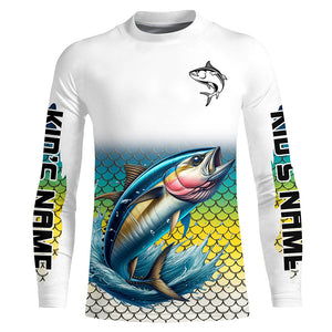 Personalized Tuna Fishing jerseys, Tuna scales UV protection Long Sleeve Performance Fishing Shirts NQS6016