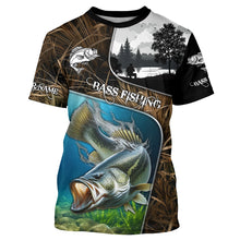 Load image into Gallery viewer, Largemouth Bass Fishing UV protection Customize name long sleeves fishing shirts for men, women, kid NQS753