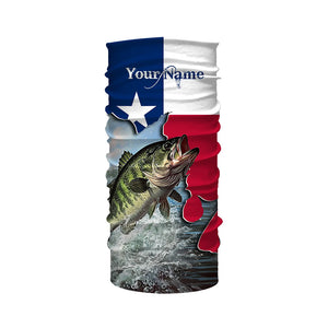Texas Bass fishing UV protection Custom name long sleeves fishing shirt for adult and Kid NQS2714